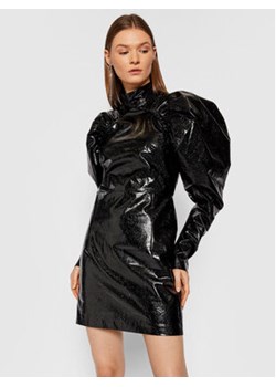 ROTATE Sukienka z imitacji skóry Kim RT452 Czarny Regular Fit ze sklepu MODIVO w kategorii Sukienki - zdjęcie 152611559