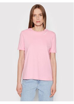 Pieces T-Shirt Velune 17124346 Różowy Relaxed Fit ze sklepu MODIVO w kategorii Bluzki damskie - zdjęcie 152612689