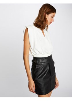 Morgan Spódnica z imitacji skóry 212-JACKIE Czarny Slim Fit ze sklepu MODIVO w kategorii Spódnice - zdjęcie 152614505