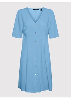 Vero Moda Sukienka koszulowa Jesmilo 10260355 Niebieski Regular Fit ze sklepu MODIVO w kategorii Sukienki - zdjęcie 152617775