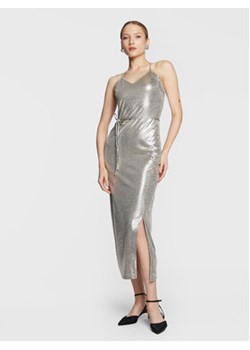 Calvin Klein Sukienka koktajlowa Ultrashine K20K205371 Srebrny Regular Fit ze sklepu MODIVO w kategorii Sukienki - zdjęcie 152620948