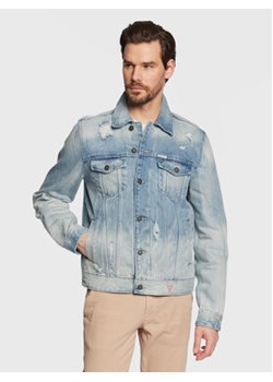 Guess Kurtka jeansowa Dillon M2GXN1 D4HW4 Niebieski Regular Fit ze sklepu MODIVO w kategorii Kurtki męskie - zdjęcie 152622659
