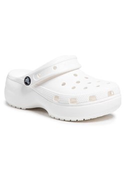 Crocs Klapki Classic Platform Clog W 206750 Biały ze sklepu MODIVO w kategorii Klapki damskie - zdjęcie 152623606
