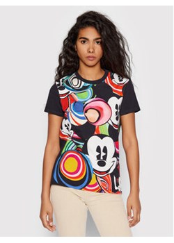 Desigual T-Shirt DISNEY Mickey Marbles 22SWTKAP Czarny Regular Fit ze sklepu MODIVO w kategorii Bluzki damskie - zdjęcie 152625439