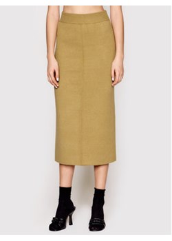 Gestuz Spódnica midi Talligz Beżowy Slim Fit ze sklepu MODIVO w kategorii Spódnice - zdjęcie 152633249