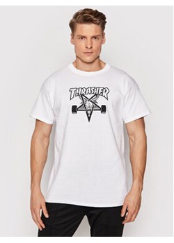 Thrasher T-Shirt Sk8 Goat Biały Regular Fit ze sklepu MODIVO w kategorii T-shirty męskie - zdjęcie 152634968
