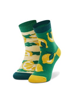 Todo Socks Skarpety Wysokie Dziecięce Lemons Zielony ze sklepu MODIVO w kategorii Skarpetki dziecięce - zdjęcie 152635289