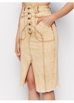 IXIAH Spódnica jeansowa X211-60150 Żółty Regular Fit ze sklepu MODIVO w kategorii Spódnice - zdjęcie 152637309