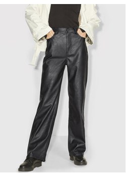 JJXX Spodnie z imitacji skóry Kenya 12201557 Czarny Regular Fit ze sklepu MODIVO w kategorii Spodnie damskie - zdjęcie 152642567