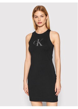 Calvin Klein Jeans Sukienka codzienna J20J215663 Czarny Slim Fit ze sklepu MODIVO w kategorii Sukienki - zdjęcie 152647817
