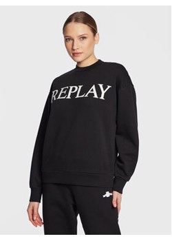 Replay Bluza W3586N.000.22890P Czarny Oversize ze sklepu MODIVO w kategorii Bluzy damskie - zdjęcie 152651335