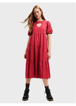 Desigual Sukienka codzienna Flora 22WWVW30 Czerwony Regular Fit ze sklepu MODIVO w kategorii Sukienki - zdjęcie 152662646