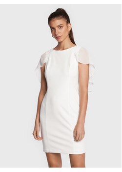DKNY Sukienka koktajlowa DD2E1839 Biały Regular Fit ze sklepu MODIVO w kategorii Sukienki - zdjęcie 152662805