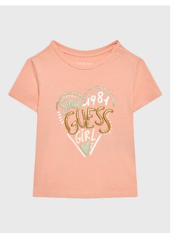 Guess T-Shirt A3GI01 K6YW1 Różowy Regular Fit ze sklepu MODIVO w kategorii Koszulki niemowlęce - zdjęcie 152666049