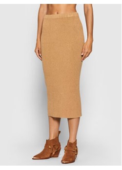 Kontatto Spódnica ołówkowa 3M8337 Brązowy Slim Fit ze sklepu MODIVO w kategorii Spódnice - zdjęcie 152666409