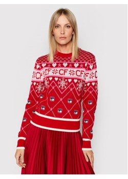 Chiara Ferragni Sweter 71CBFM25 Czerwony Regular Fit ze sklepu MODIVO w kategorii Swetry damskie - zdjęcie 152670878