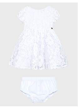 Guess Sukienka elegancka A3RK29 WF6J0 Biały Regular Fit ze sklepu MODIVO w kategorii Odzież dla niemowląt - zdjęcie 152671619
