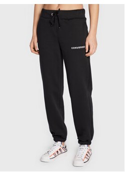 Converse Spodnie dresowe 10023718-A01 Czarny Regular Fit ze sklepu MODIVO w kategorii Spodnie damskie - zdjęcie 152675766