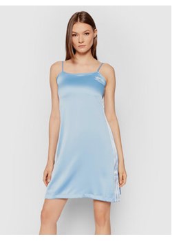 adidas Sukienka letnia adicolor Classics Satin H37804 Niebieski Regular Fit ze sklepu MODIVO w kategorii Sukienki - zdjęcie 152678078