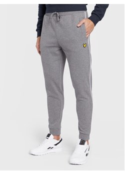 Lyle & Scott Spodnie dresowe Contrast Piping TR1483OGSP Szary Regular Fit ze sklepu MODIVO w kategorii Spodnie męskie - zdjęcie 152679209