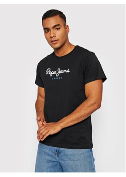 Pepe Jeans T-Shirt Eggo PM508208 Czarny Regular Fit ze sklepu MODIVO w kategorii T-shirty męskie - zdjęcie 152681925