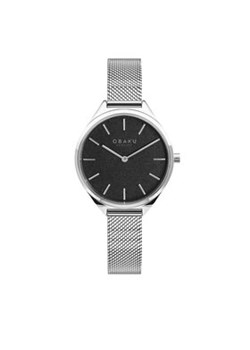 Obaku Zegarek Kaffe V257LHCNMC Srebrny ze sklepu MODIVO w kategorii Zegarki - zdjęcie 152682155