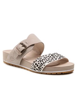 Timberland Klapki Malibu Waves 2Band Slide TB0A24TFBX31 Beżowy ze sklepu MODIVO w kategorii Klapki damskie - zdjęcie 152685097