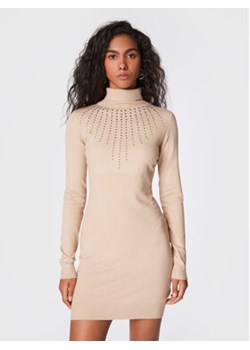 John Richmond Sukienka dzianinowa Nitrel RWA22323VE Écru Slim Fit ze sklepu MODIVO w kategorii Sukienki - zdjęcie 152686818