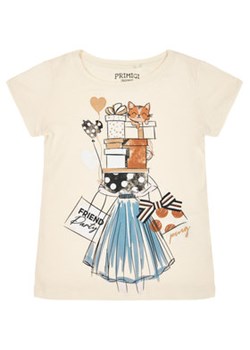 Primigi T-Shirt Feel Chic Today 45222507 Beżowy Regular Fit ze sklepu MODIVO w kategorii Bluzki dziewczęce - zdjęcie 152688486