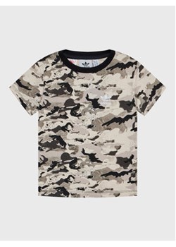 adidas T-Shirt Allover HK0276 Beżowy Regular Fit ze sklepu MODIVO w kategorii T-shirty chłopięce - zdjęcie 152688957