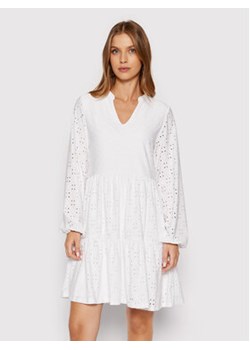 Vila Sukienka codzienna Kawa 14070250 Biały Regular Fit ze sklepu MODIVO w kategorii Sukienki - zdjęcie 152689737