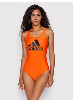 adidas Strój kąpielowy Big Logo HL8428 Pomarańczowy ze sklepu MODIVO w kategorii Stroje kąpielowe - zdjęcie 152690635