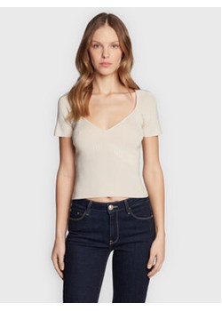 Guess Bluzka Alcosta W2BR65 Z2XY0 Écru Slim Fit ze sklepu MODIVO w kategorii Bluzki damskie - zdjęcie 152692935