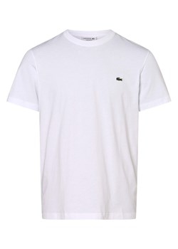 Lacoste T-shirt męski Mężczyźni Dżersej biały jednolity ze sklepu vangraaf w kategorii T-shirty męskie - zdjęcie 152696189