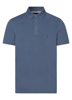 Tommy Hilfiger Męska koszulka polo Mężczyźni Bawełna indygo jednolity ze sklepu vangraaf w kategorii T-shirty męskie - zdjęcie 152696355