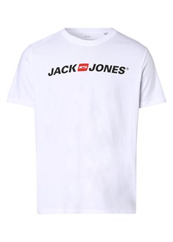 Jack & Jones T-shirt męski Mężczyźni Dżersej biały nadruk ze sklepu vangraaf w kategorii T-shirty męskie - zdjęcie 152696869