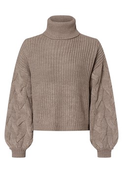 Vila Sweter damski Kobiety dzianina grubo tkana taupe marmurkowy ze sklepu vangraaf w kategorii Swetry damskie - zdjęcie 152697755