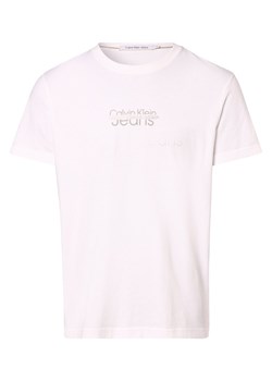 Calvin Klein Jeans T-shirt męski Mężczyźni Bawełna biały nadruk ze sklepu vangraaf w kategorii T-shirty męskie - zdjęcie 152698318