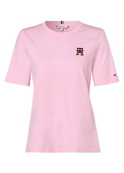 Tommy Hilfiger T-shirt damski Kobiety Bawełna różowy jednolity ze sklepu vangraaf w kategorii Bluzki damskie - zdjęcie 152698395