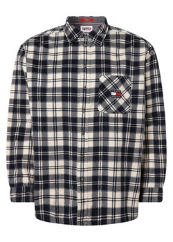 Tommy Jeans Koszula męska Mężczyźni Comfort Fit Bawełna granatowy w kratkę kołnierzyk kent ze sklepu vangraaf w kategorii Koszule męskie - zdjęcie 152698405