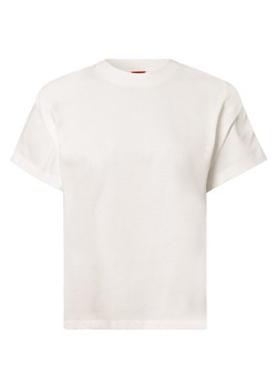 HUGO T-shirt damski Kobiety Bawełna écru jednolity ze sklepu vangraaf w kategorii Bluzki damskie - zdjęcie 152698625