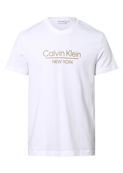 Calvin Klein T-shirt męski Mężczyźni Bawełna biały nadruk ze sklepu vangraaf w kategorii T-shirty męskie - zdjęcie 152698635