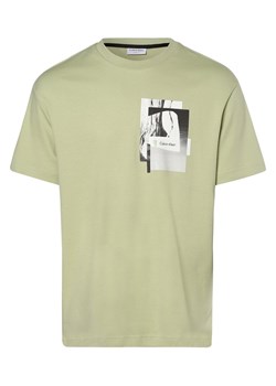 Calvin Klein T-shirt męski Mężczyźni Bawełna seledynowy nadruk ze sklepu vangraaf w kategorii T-shirty męskie - zdjęcie 152698639