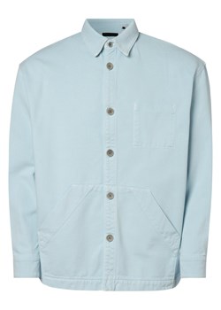 Drykorn Męska koszula jeansowa Mężczyźni Regular Fit Bawełna jasnoniebieski jednolity kołnierzyk kent ze sklepu vangraaf w kategorii Kurtki męskie - zdjęcie 152699118