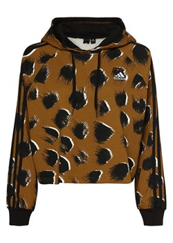 adidas Sportswear Damska bluza z kapturem Kobiety Bawełna brązowy wzorzysty ze sklepu vangraaf w kategorii Bluzy damskie - zdjęcie 152699327