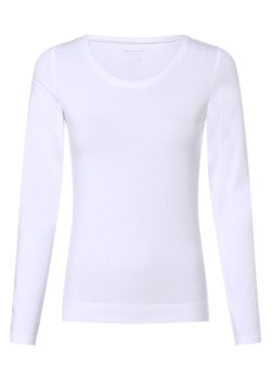 Marie Lund Damska koszulka z długim rękawem Kobiety Dżersej biały jednolity ze sklepu vangraaf w kategorii Bluzki damskie - zdjęcie 152699348