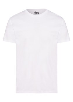 Finshley & Harding London T-shirt męski Mężczyźni Bawełna biały jednolity ze sklepu vangraaf w kategorii T-shirty męskie - zdjęcie 152699457