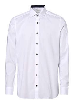 Olymp Level Five Koszula męska Mężczyźni Slim Fit Bawełna biały jednolity kołnierzyk kent ze sklepu vangraaf w kategorii Koszule męskie - zdjęcie 152699459