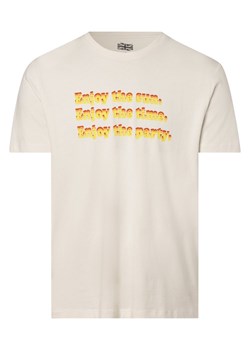 Finshley & Harding London T-shirt męski Mężczyźni Bawełna écru nadruk ze sklepu vangraaf w kategorii T-shirty męskie - zdjęcie 152699596