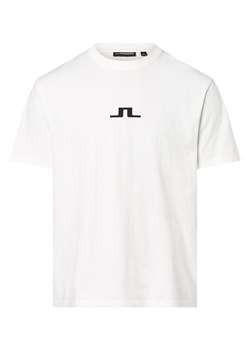J.Lindeberg T-shirt męski Mężczyźni Bawełna écru jednolity ze sklepu vangraaf w kategorii T-shirty męskie - zdjęcie 152699668